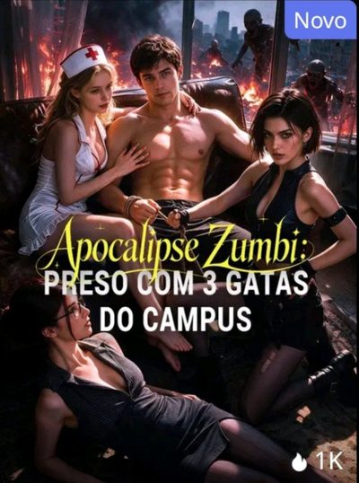 Capa da miniss&eacute;rie Apocalipse Zumbi: Preso com 3 Gatas do Campus