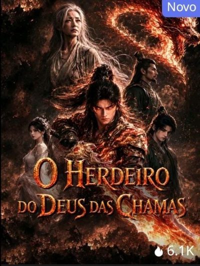 Capa da miniss&eacute;rie O Herdeiro do Deus das Chamas