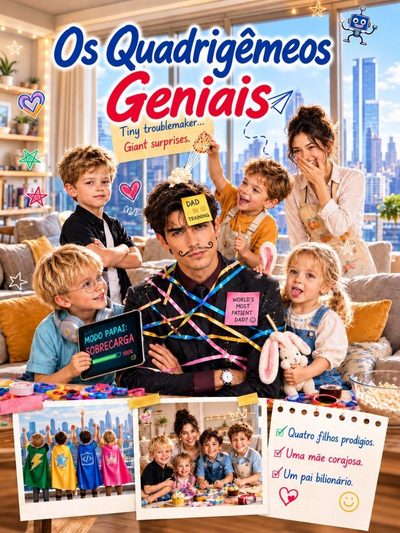 Capa da miniss&eacute;rie Os Quadrigêmeos Geniais
