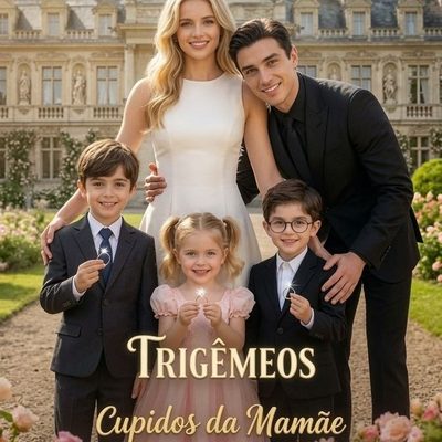 Capa da miniss&eacute;rie Trigêmeos Cupidos da Mamãe